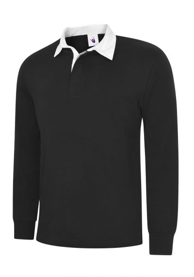 UNISEX BLACK RUGBY SHIRT Main Image